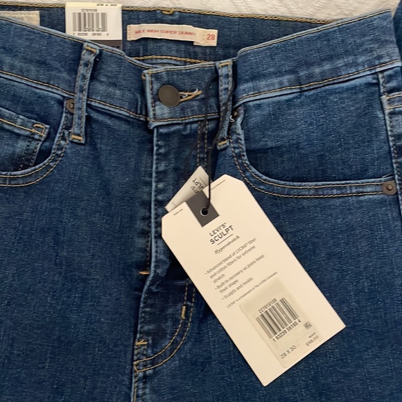 Levi’s mile high super skinny jeans - Picture 3 of 5